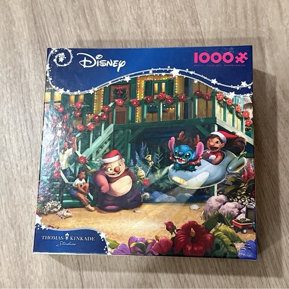 Disney | Games | Ceaco Thomas Kinkade Disney Lilo And Stitch Christmas ...